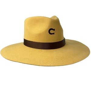 NWT Charlie 1 Horse Highway Fashion Hat Dijon Yellow Size S Wool Felt